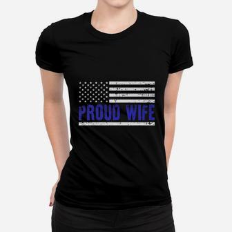 Proud Wife American Flag Women T-shirt | Crazezy