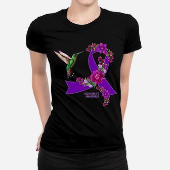 Purple Alzheimer's Awareness Sweatshirt Women T-shirt | Crazezy