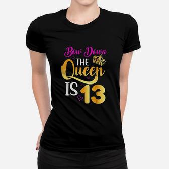 Queen 13Th Birthday 13 Years Official Teenager Birthday Women T-shirt | Crazezy