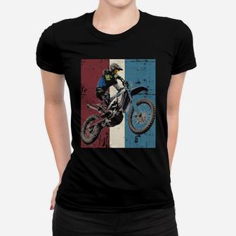 Racing Motorbike Vintage Idea Motocross Women T-shirt - Monsterry