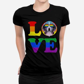 Rainbow Flag Beagle Lovers Cute Gay Pride Lgbt Women T-shirt - Monsterry