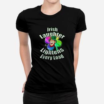 Rainbow Shamrock Irish Laughter Blessing St Patricks Day Women T-shirt - Monsterry AU