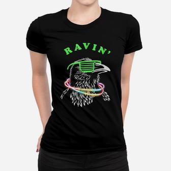 Ravin Raven - Rave Party Neon Bird Funny Tee Women T-shirt | Crazezy AU