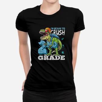 Ready To Crush 2Nd Grade T Rex Dinosaur Back To School Boys Women T-shirt | Crazezy