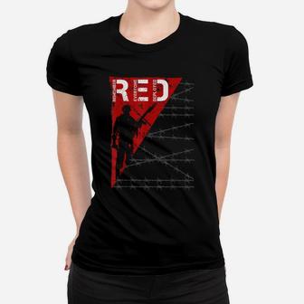 Red Friday Military Shirts Support Army Navy Soldiers Women T-shirt | Crazezy