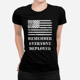 Red Friday Remember Everyone Deployed With American Flag Women T-shirt | Crazezy AU