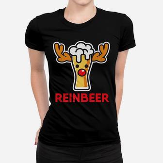 Rein-Beer Reindeer Funny Ugly Christmas Shirt Drinking Gift Women T-shirt | Crazezy UK