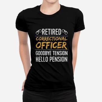 Retired Correctional Officer Funny Retirement Gift Women T-shirt - Thegiftio
