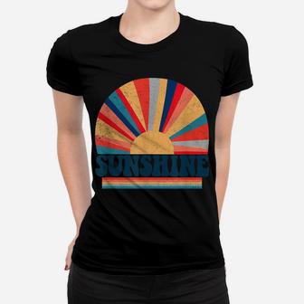 Retro 70S Style Hippie Sunshine Vintage Peace & Love Women T-shirt | Crazezy