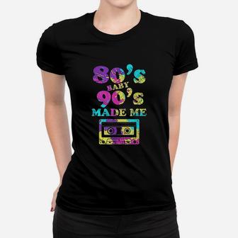 Retro 80S Baby 90S Made Me Vintage Cassette Women T-shirt | Crazezy