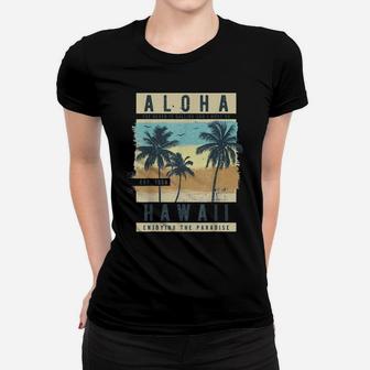 Retro Aloha Hawaii Vintage Hawaiian Oahu Island Surfer Gift Women T-shirt | Crazezy DE