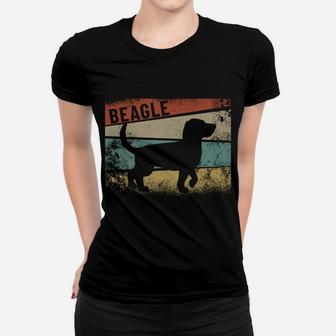 Retro Beagle Dog Breed Silhouette Beagle Women T-shirt | Crazezy