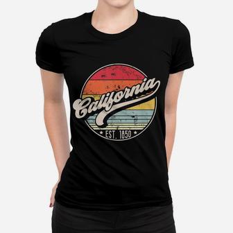 Retro California Home State Ca Cool 70S Style Sunset Gift Women T-shirt | Crazezy
