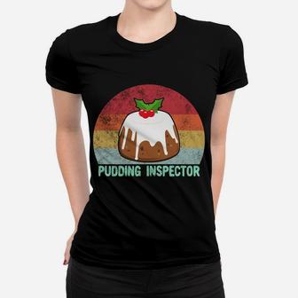 Retro Christmas Figgy Pudding Inspector Sweatshirt Women T-shirt | Crazezy