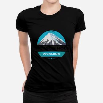Retro Cool Jackson Hole Wyoming Rocky Mountain Peak Novelty Sweatshirt Women T-shirt | Crazezy UK
