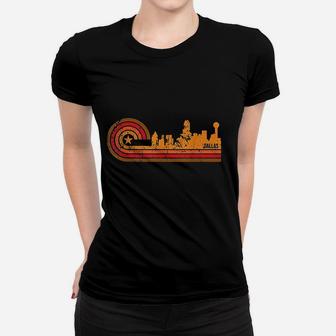 Retro Dallas Cityscape Dallas Tx Skyline Women T-shirt | Crazezy DE
