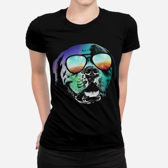 Retro Disco Dog American Bulldog Women T-shirt | Crazezy UK