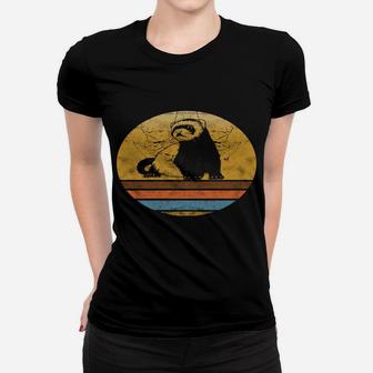 Retro Ferret Animal Vintage Style Love Animals Gift Women T-shirt | Crazezy UK