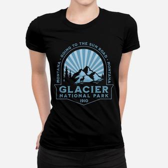 Retro Glacier National Park Montana Going To The Sun Road Sweatshirt Women T-shirt | Crazezy
