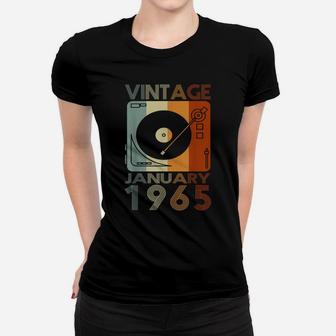 Retro January 1965 Tshirt 56Th Birthday Gift 56 Years Old Women T-shirt | Crazezy CA