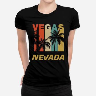 Retro Las Vegas Nevada Palm Trees Vacation Women T-shirt | Crazezy AU