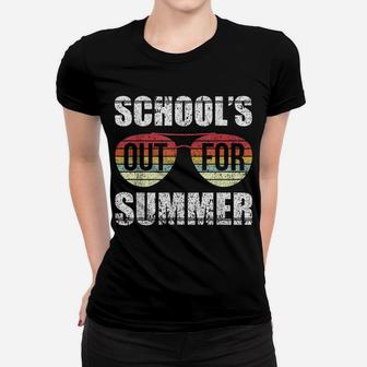 Retro Last Day Of School Schools Out For Summer Teacher Gift Women T-shirt | Crazezy UK