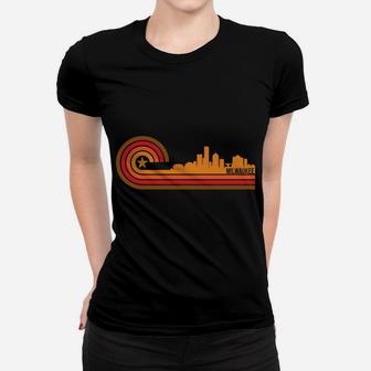 Retro Milwaukee Cityscape - Milwaukee Wi Skyline Women T-shirt | Crazezy CA