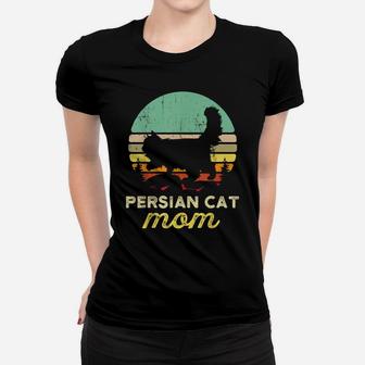 Retro Persian Cat Mom Gift Pet Owner Gift Cute Persian Cat Women T-shirt | Crazezy