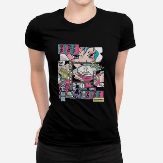 Retro Ramen Girl Japanese Vaporwave 90s Aesthetic Women T-shirt - Thegiftio