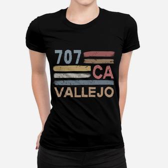 Retro Vallejo Area Code 707 Residents State California Women T-shirt | Crazezy