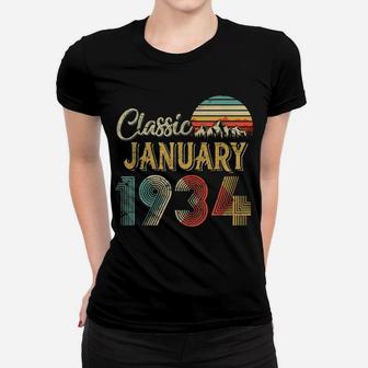 Retro Vintage January 1934 86Th Birthday Gift For Men Women Women T-shirt | Crazezy DE