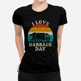 Retro Vintage Recycling Trash Kids I Love Garbage Day Truck Women T-shirt | Crazezy