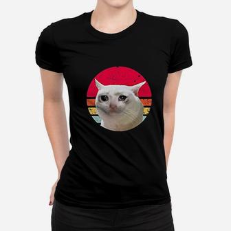 Retro Vintage Sad Crying Cat Dank Meme Sauce Trending Women T-shirt | Crazezy AU