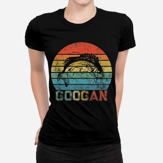 Retro Vintage Sunset Googan Fish Silhouette Fishing Gifts Women T-shirt | Crazezy CA