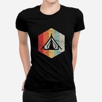 Retro Vintage Tent Outdoor Camping Gift For Nature Lovers Women T-shirt | Crazezy UK