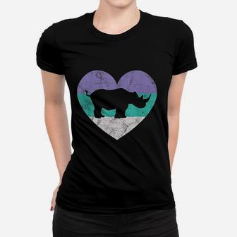 Rhino For Women And Girls Cute Retro Rhinoceros Women T-shirt | Crazezy DE