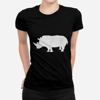 Rhino White Women T-shirt | Crazezy CA