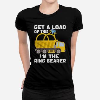 Ring Bearer Shirt Funny Wedding Truck Boys Gift Idea Tee Women T-shirt | Crazezy CA