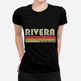 Rivera Surname Funny Retro Vintage 80S 90S Birthday Reunion Women T-shirt | Crazezy
