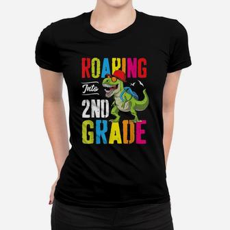 Roaring Into 2Nd Grade Dinosaur Teacher Kids Back To School Women T-shirt | Crazezy AU
