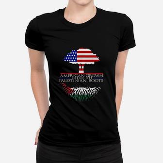 Roots American Grown Tree Flag Usa Women T-shirt | Crazezy