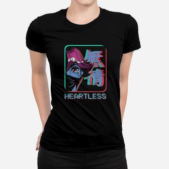 Sad Girl Heartless Japanese Text Aesthetic Women T-shirt | Crazezy UK