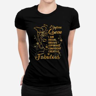 Sagittarius Queen Fabulous Melanin Black Woman Birthday Gift Women T-shirt | Crazezy AU