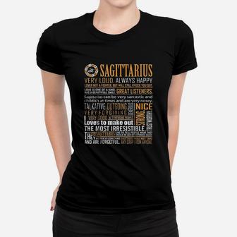 Sagittarius Very Loud Always Happy Talkative Zodiac Women T-shirt - Thegiftio UK