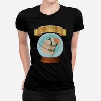 Santa Cap Sloth In A Snow Globe Merry Christmas Women T-shirt | Crazezy