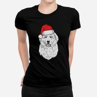 Santa Great Pyrenees Dog Ugly Christmas Sweatshirt Women T-shirt | Crazezy