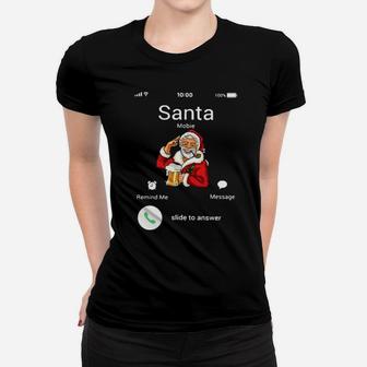 Santa Is Calling Women T-shirt - Monsterry