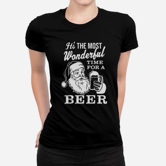 Santa It's The Most Wonderful Time For A Beer Women T-shirt - Monsterry UK