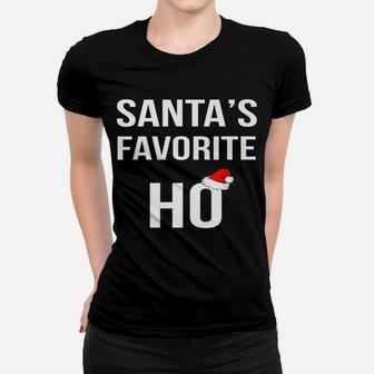 Santa's Favorite Ho - Funny Santa Claus Christmas Holiday - Women T-shirt | Crazezy