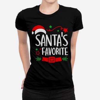 Santa's Favorite Math Teacher Funny Santa Christmas Gift Women T-shirt | Crazezy AU
